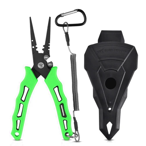 KastKing Cutthroat 7 inch Fishing Split Ring Pliers, 420 Stainless Steel Fishing Tools, Saltwater Resistant Fishing Gear, Tungsten Carbide Cutters