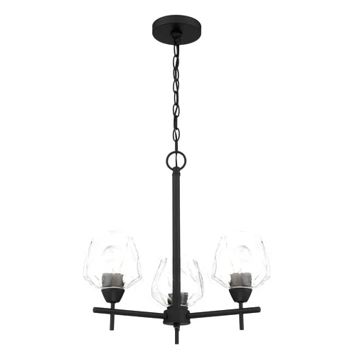 Minka Lavery 2173-66A Camrin Clear Waving Glass Chandelier, 3-Light 180 Total Watts, 18