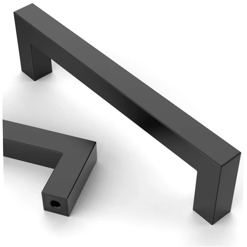 Asidrama 10 Pack 5 Inch(128mm) Matte Black Kitchen Cabinet Handles, Stainless Steel Cabinet Pulls Kitchen Cabinet Hardware for Cupboard Drawer Handles Dresser Pulls