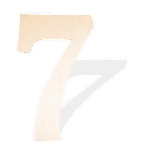Hongma 14 Inch Large Wooden Numbers, Blank Unfinished Wooden Number 7 Shape Cutouts Big Wood Numbers Signs for Craft Wall Decor Painting Birthday Wedding Party Decoration Kitchen Room Home Decorations
