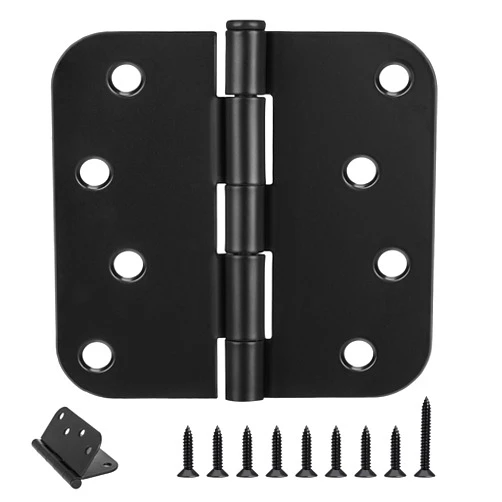 SISIPAI LIFE Black Door Hinges 3 Pack 4 Inch Exterior and Interior Door Hinges, 5/8