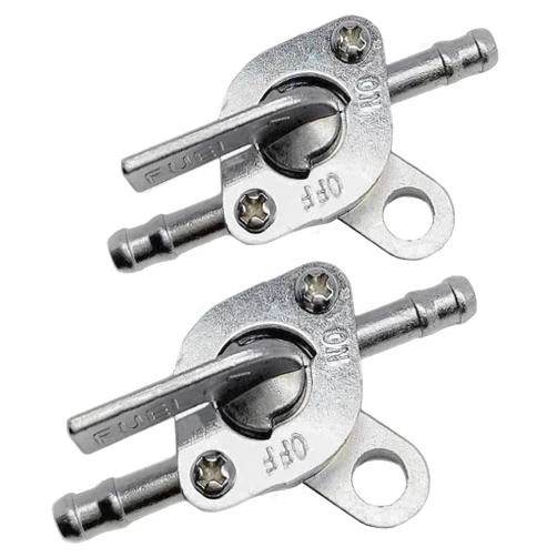 Earlyred 6mm Gas Fuel Tank Tap Valve Petcock Shut Off Switch Inline for 50cc 70cc 90cc 100cc 110cc 125cc Scooter Pit Quad Mini Dirt Bike Go Kart Tao Tao ATV Motorcycle 0.24 Inch 2pcs