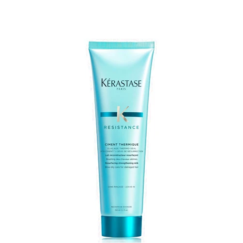 Kerastase Resistance Ciment Thermique Hair Serum and Blow Dry Primer | Heat Protectant for Damaged Hair | Reduces Breakage and Hydrates Hair | For All Hair Types