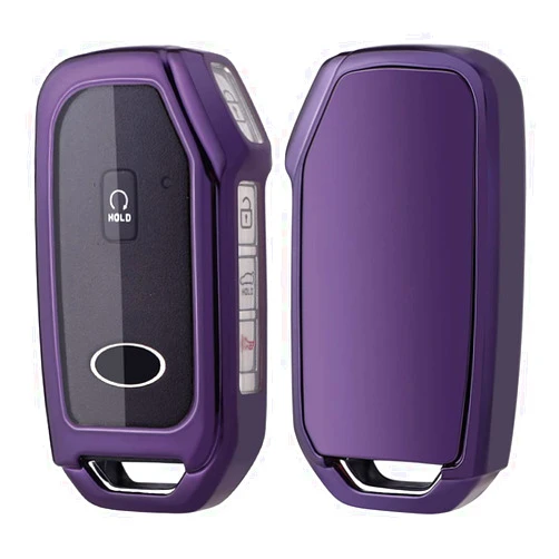 Horande Remote Keyless Entry TPU Key Fob Case Cover fit for 2020 2021 2022 Kia Ceed Cerato Forte NIRO Seltos SX Turbo Sorento Soul Telluride K5 Sportage (Purple)
