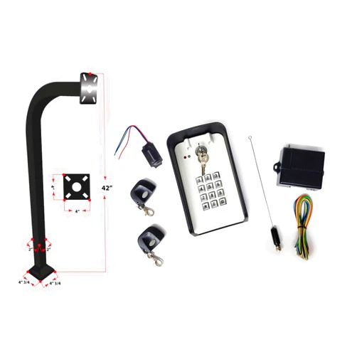 L.A Ornamental Gate Keypad DOL1000 300 MHz Access Control Wireless, Receiver Digital 2 Channel Wireless 300/310 MHz, Aluminum Gooseneck 2