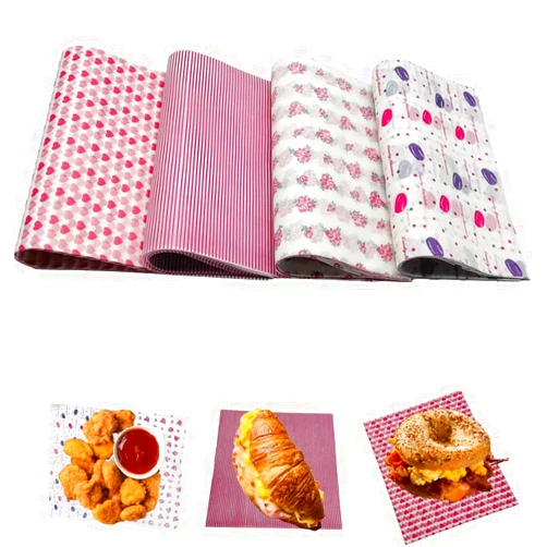 Meckerni 200 Pieces Wax Paper Deli Paper Sheets Sandwich Wrap Parchment Paper Picnic Paper Sheets for Food Basket Liner, Party,Kitchen,Restaurant(9.8inx8.5in)