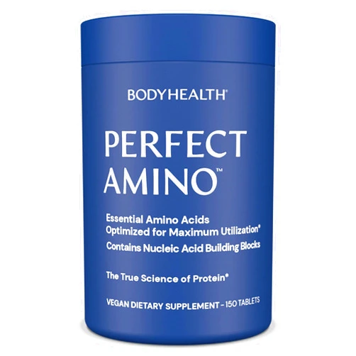 BodyHealth PerfectAmino Tablets (150 ct), Essential Amino Acid with BCAAs + Lysine, Phenylalanine, Threonine, Methionine, Tryptophan, Supplement for Muscle Mass Production, Recovery & Strength