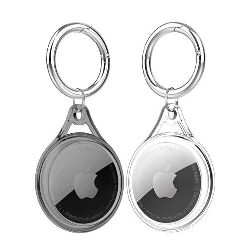 Frylaa Waterproof Airtag Holder Case, Airtag Dog Collar Holder Case,Airtag Keychain Accessories,Soft TPU Full Protecive Anti-Scratch Air tag Case GPS Tracker for Luggage,Keys,Cat&Dog Collar-2 Color