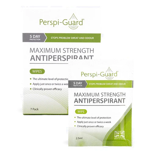 Perspi Guard Maximum Strength 7-Count Antiperspirant Wipes for Underarms, Hands & Feet 1 pack