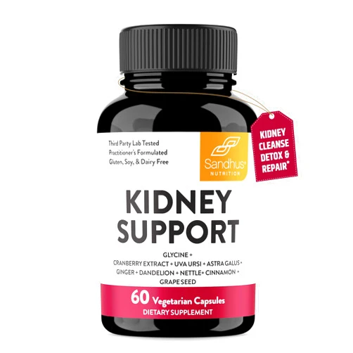 Sandhu's Kidney Cleanse Detox & Repair Support Supplement for Men and Women | with Cranberry Extract | Helps Support Kidney & Urinary Tract Health | 60 Vegetarian Capsules