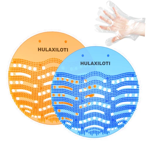 HULAXILOTI Urinal Screen Deodorizer(48 pack), Anti-Splash Urinal Screens Cakes with Long-Lasting Fragrance for Men Toilet Bathroom Airport Office Mall Hotel (24 Blue, 24 Orange)