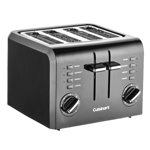 Cuisinart CPT-142BK 4-Slice Compact Plastic Toaster, Black
