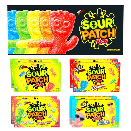 SOUR PATCH KIDS Soft & Chewy Candy Variety Pack Gift Box, 8-3.5 oz Boxes