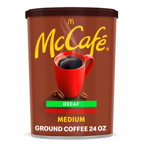 McCafe Premium Roast Decaf, Medium Roast Ground Coffee, 24 oz Canister