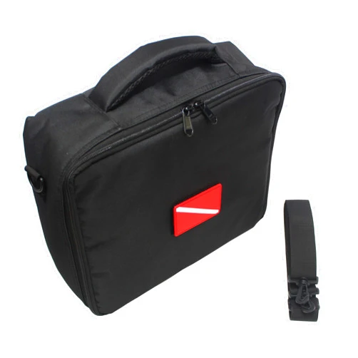 DiveTec Scuba Diving Regulator Bag - Compact Durable Travel Storage with Suitcase Buckle, Detachable Shoulder Strap, Interior Hook-and-Loop Straps & Transparent Document Pocket for Gear Protection
