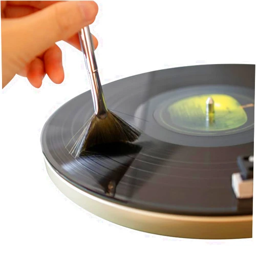SILSTAR PROFESSIONAL Matrix Anti Static Overall Dual-Action Cleaning Brush -Conductive Hair Vinyl Record Cleaner Brush for Audio,Turntable,LP,CD and Stylus Needle