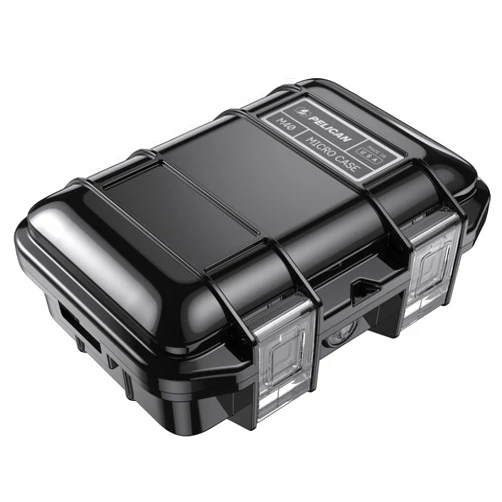 Pelican M40 Micro Case - Waterproof Case (Dry Box, Field Box) for iPhone, GoPro, Camera, Camping, Fishing, Hiking, Kayak, Beach and More (Black)