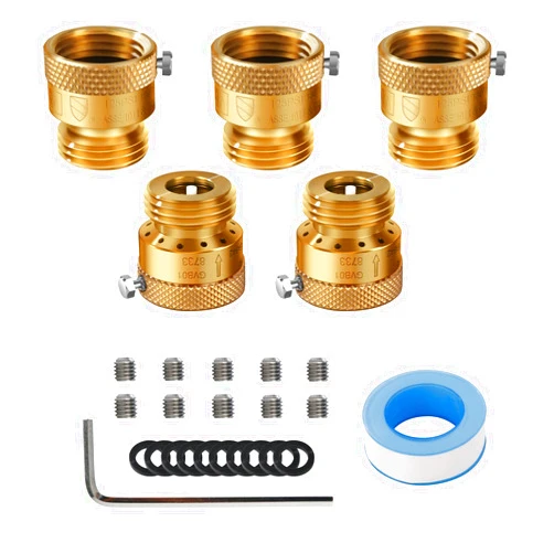 SUNROAD 5 Pack SUNROAD Lead-Free Brass 3/4