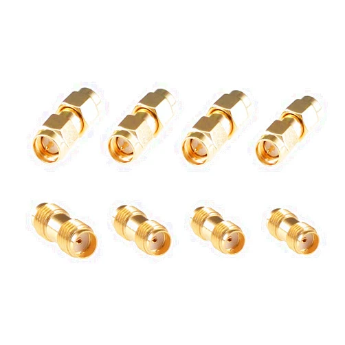 RFaha 8pcs Antenna Adapter SMA Male to Male SMA Female to Female Connector Converter for WiFi Caoxial Extension Cable(F14-8)