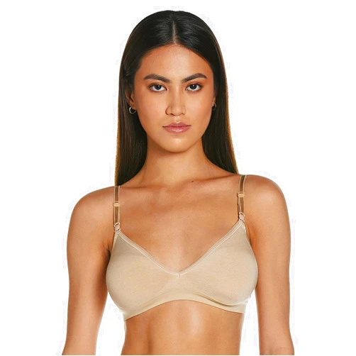 Hanes Women's Wireless T-shirt Bra, Moisture-wicking Convertible Smoothing Bra, Full-coverage