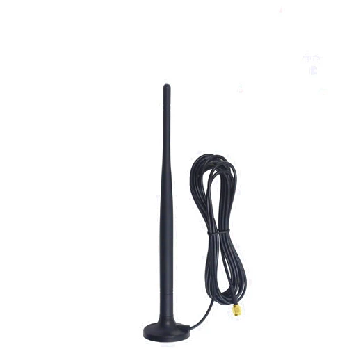 Sebikam WiFi Booster Antenna with RP-SMA Male Connector（Without Pin）,2.4GHz Magnetic Base 10ft Extension Cable for Wireless CCTV Security Camera Video System NVR DVR,Black