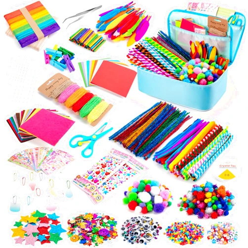 Sundaymot Arts and Crafts Supplies for Kids, 2000+Pcs DIY Craft Kits, Ages 6-10, Educational Preschool and Homeschooling Arts Programs, Children Craft Kits, Gifts for Boys and Girls.