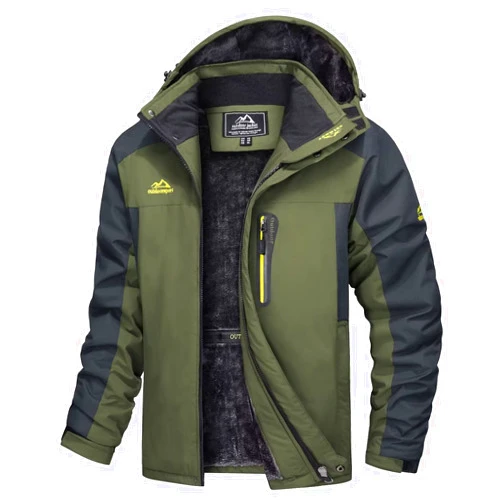 MAGCOMSEN Men's Winter Coats Water Resistant Snow Ski Jacket Fleece Lined Parka 4 Pockets