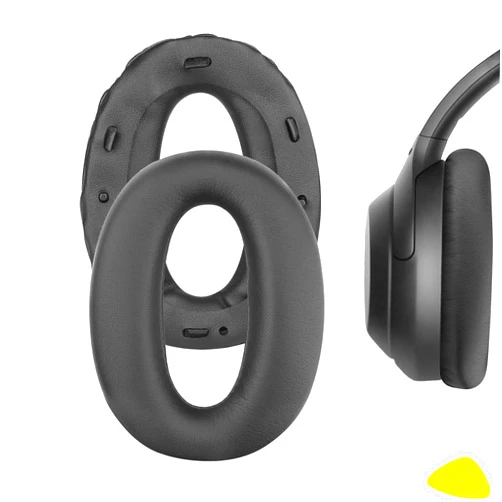 Geekria QuickFit Protein Leather Replacement Ear Pads for Sony WH-1000XM2, MDR-1000X Headphones Ear Cushions, Repair Parts (Black)