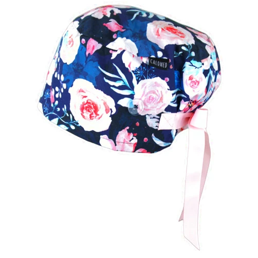 CALOMED Scrub Cap for Women and Men, Euro Style Scrub Caps, Working Hat, Head Cover with Buttons, Long or Short Hair