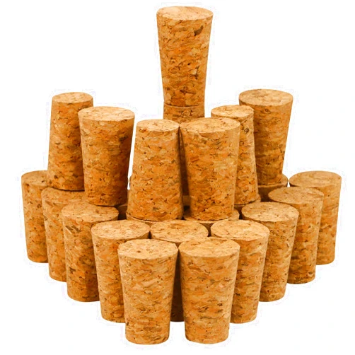 Bercoor 36 Pack Soft Wood Corks, Tapered Cork Plugs Wine Cork Stoppers Replacement Corks for Beer Wine Bottle, 0.87 x 0.67 x 1.38 Inch