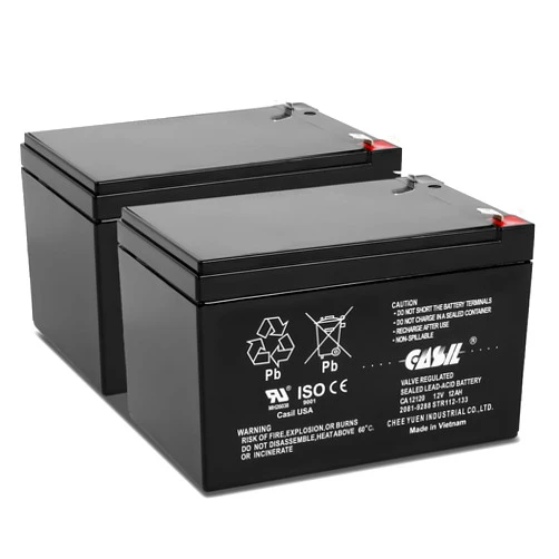 Casil 2 Pack 12v 12ah F2 Sealed Lead Acid AGM Rechargeable SLA Deep Cycle Battery