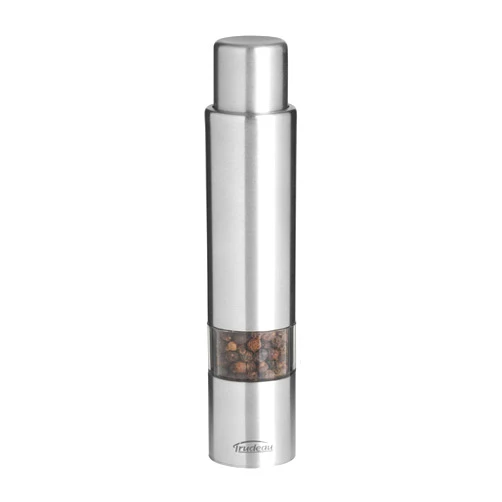 Trudeau Stainless Steel One-Hand Thumb Salt & Pepper Mill Set