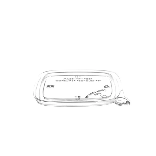 BUT-N-LOC 8-32 OZ PET Clear Tamper Evident Square Deli Container Recessed Lock Lid
