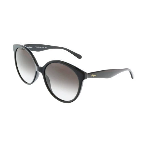 SALVATORE FERRAGAMO Grey Gradient Round Ladies Sunglasses SF1071S 001 58