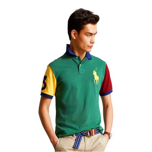 POLO RALPH LAUREN Men's Classic Fit Big Pony Mesh Polo Shirt (Green MU, 2XL)