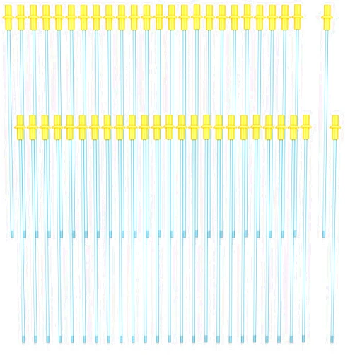 Weewooday 50 Pcs Disposable Artificial Insemination Rods Disposable Breeding Rod Tube Flexible Breeding Catheter Tube for Dog Goat Sheep(8 Inches,Blue)
