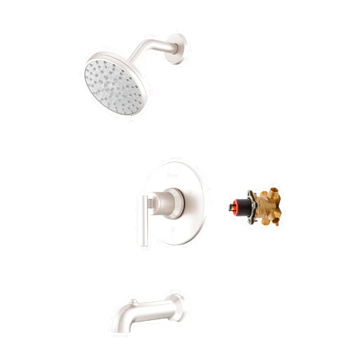 Pfister Capistrano Tub & Shower Trim Kit, Valve and Cartridge Included, 1-Handle, Spot Defense Brushed Nickel Finish, 8P8WS2CSOSGS