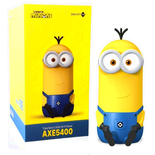 Smart air Davolink Minions Kevin Wi-Fi 6E Router - Elevate Your Connectivity Experience in 2024 with High-Speed Performance Gaming Router - Secure Travel WiFi Router