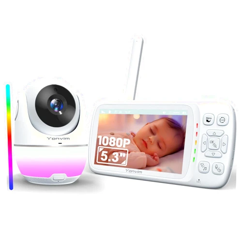 Yonvim Video Baby Monitor with Camera and Audio, 1080P Baby Monitor No WiFi,5.3