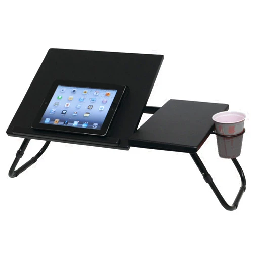 Atlantic Large Format Laptop Tray - 27 Inches Wide, 13.75 Inches Deep, 2 Sections, Smooth Finish Legs PN 33935843 in Black
