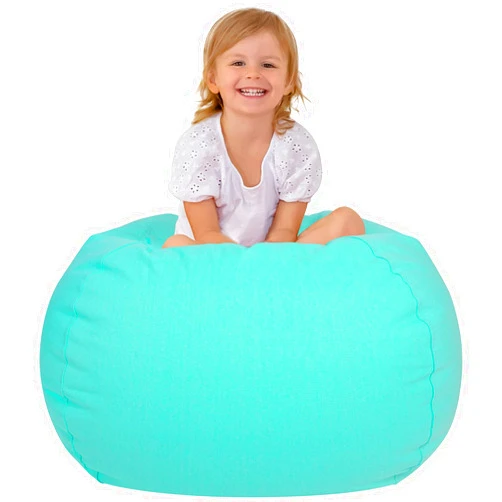 Aubliss Stuffed Animal Bean Bag Storage Chair, Beanbag Covers Only for Organizing Plush Toys, Turns into Bean Bag Seat for Kids When Filled, Medium 32
