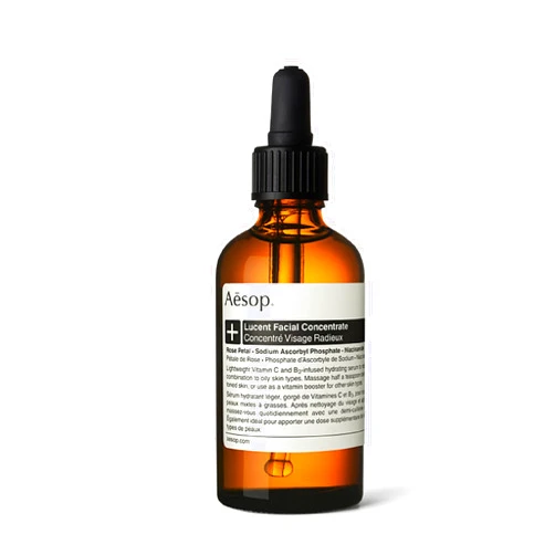 Aesop Lucent Facial Concentrate | Lightweight Vitamin C Facial Serum for Replenished, Hydrated, and Balanced Skin | 2.1 Oz