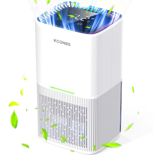 KCONBS Dehumidifier, 54 OZ (500 sq.ft) Dehumidifiers for Home, Small Dehumidifier for Basement with Auto Shut Off, Auto Defrost, Sleep Mode, Timing, Quiet Dehumidifier for Bedroom, Bathroom, Closet, KCONBS