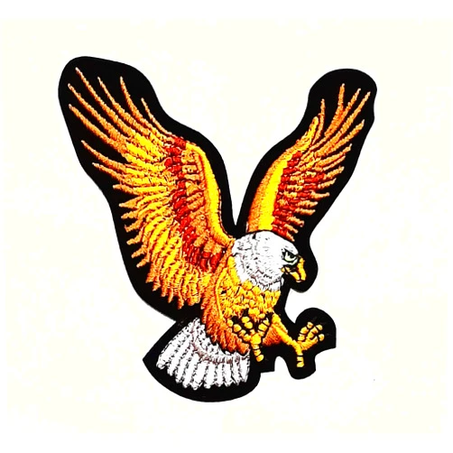 The Trucker501 Cartoon Patches Bald Eagle Hawk Bird Flying Wild Animal Cartoon Kids Patch Craft Embroidered Patches for Bags Jacket Iron on Clothes Jeans Kids Appliques Badge
