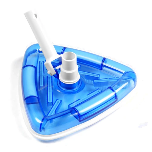 VINGLI Swimming Pool Vacuum Head Clear View Transparent Weighted Triangle with 1-1/4'',1-1/2'' Swivel Hose Connection