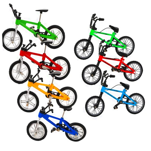 Generic 7 Pcs Pieces Finger BMX Bike Mini Finger Bike Mini Mountain Bike with Brake Rope Finger Bicycle Model Toys