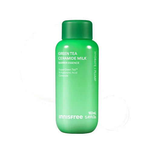 innisfree Green Tea Ceramide Milk, Hydrating & Lightweight Milky Toner for All Skin Types including Acne-Prone and Sensitive Skin, Available in Gift Set