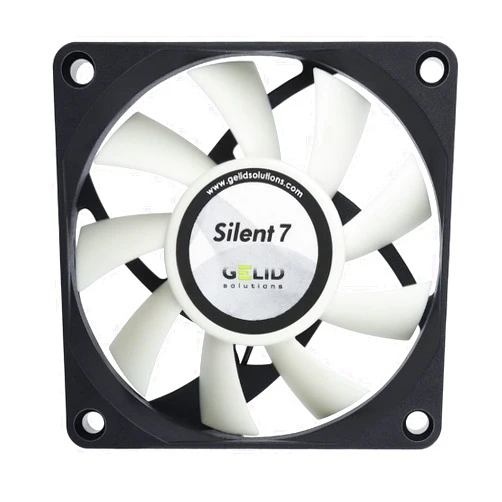Gelid Solutions Silent 7 – 70mm Computer Fan, 3 Pin Molex, 70x70x15mm, Fan Speed: 2200RPM, Hydro Bearing, FN-SX07-22, Very Quiet, Noise Level 21.8 dBA, Color Black
