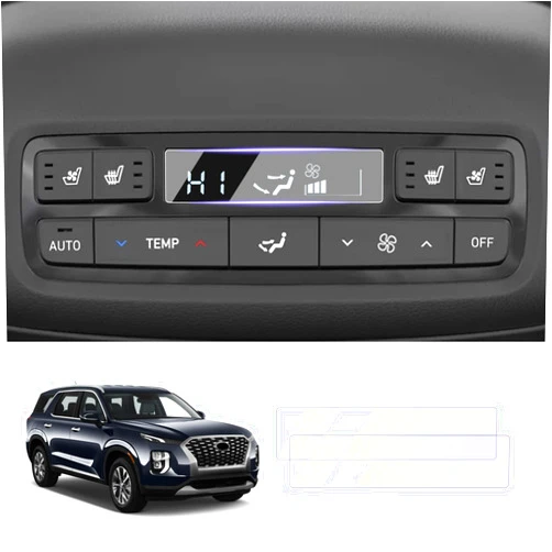 LUWU 2PCS LUWU for 2020-2024 Hyundai Palisade Screen Protector 2023 Palisade SE/SEL/XRT/Limited/ Calligraphy Screen Protector Palisade 2023 Accessories 2023 Palisade Rear Row Climate Screen Protector PET Plastic Palisade Touchscreen Protective Film Anti-glare (Rear Row Climate Screen)
