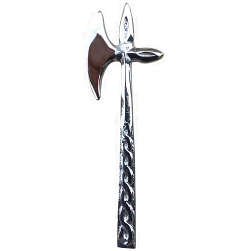 AAR Scottish Kilt Pin Battle Axe Antique and Silver Finish